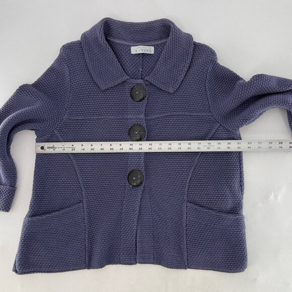 Willow Anthropologie Blue Knit Cardigan Sweater Jacket Lagenlook Boho See Pics - Picture 8 of 8